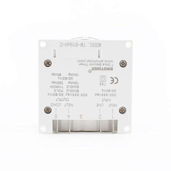 SINOTIMER TM-619sH-4 12VDC 10A Digital 7-Day Timer Switch Second Control Timer