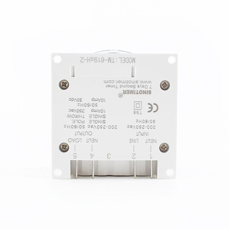 SINOTIMER TM-619sH-4 12VDC 10A Digital 7-Day Timer Switch Second Control Timer