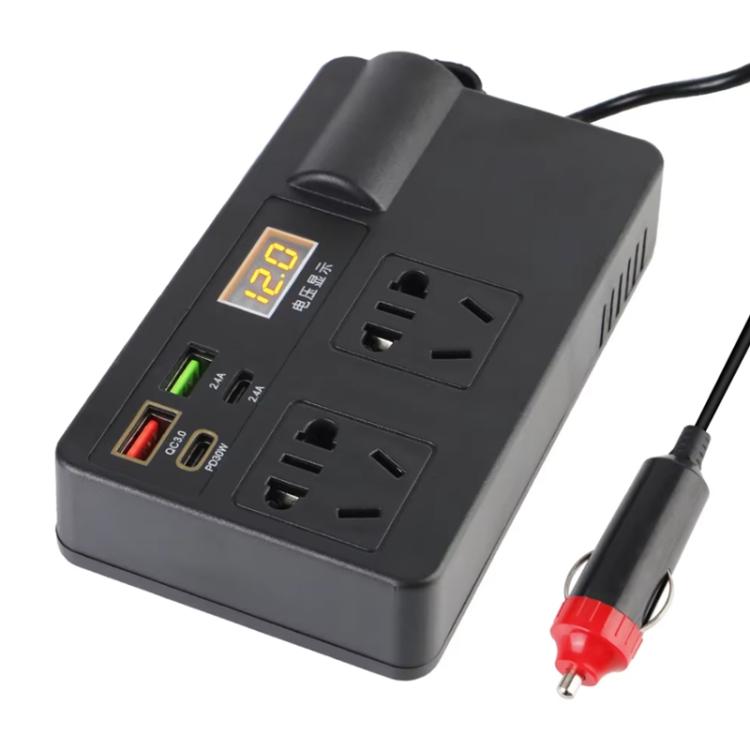 12V24V To 220V Car Multi-Function Inverter Socket Fast Charger(With Digital Display) - Others by PMC Jewellery | Online Shopping South Africa | PMC Jewellery | Buy Now Pay Later Mobicred