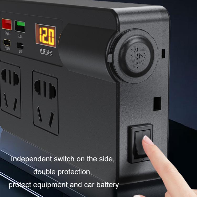 12V24V To 220V Car Multi-Function Inverter Socket Fast Charger(With Digital Display) - Others by PMC Jewellery | Online Shopping South Africa | PMC Jewellery | Buy Now Pay Later Mobicred