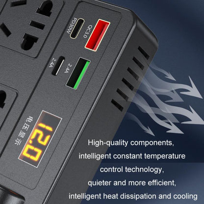 12V24V To 220V Car Multi-Function Inverter Socket Fast Charger(With Digital Display) - Others by PMC Jewellery | Online Shopping South Africa | PMC Jewellery | Buy Now Pay Later Mobicred