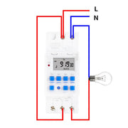 SINOTIMER TM919sA-1 110VAC 16A  1 Second Interval Programmable Digital Timer Switch 7 Days Auto ON OFF Din Rail Mounted