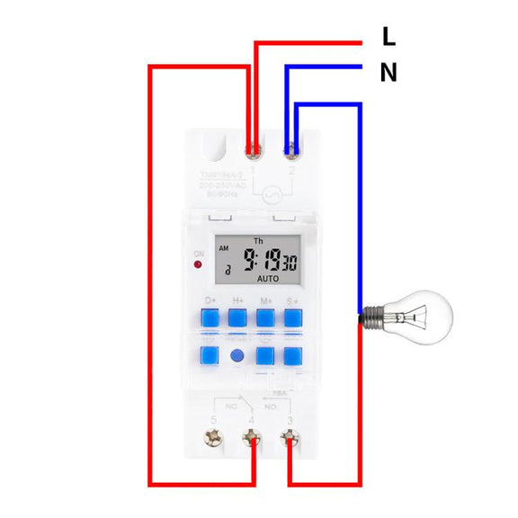 SINOTIMER TM919sA-1 110VAC 16A  1 Second Interval Programmable Digital Timer Switch 7 Days Auto ON OFF Din Rail Mounted