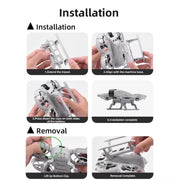 For DJI Neo BRDRC NEO021 Boosting Kickstand Drone Landing Gear Folding Sled Kickstand(Gray)
