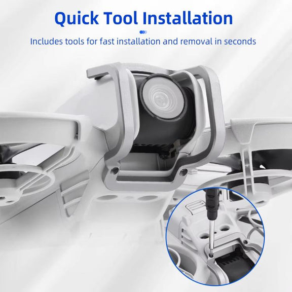 For DJI Neo BRDRC Metal Bumper Crash Bar Drone Gimbal Lens Protection Bracket Accessories(Silver)