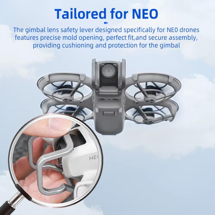 For DJI Neo BRDRC Metal Bumper Crash Bar Drone Gimbal Lens Protection Bracket Accessories(Silver)