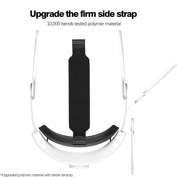 For Meta Quest 3S VR Headset Elite Head Strap Adjustable Comfort Decompression Headband(Gray White) - VR Accessories by PMC TechLife | Online Shopping South Africa | PMC TechLife | Buy Now Pay Later Mobicred