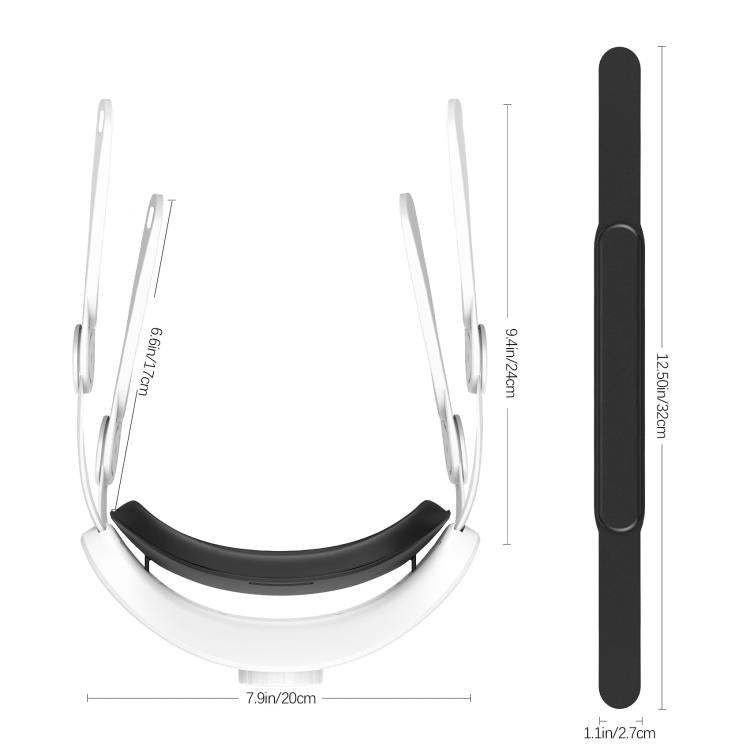 For Meta Quest 3S VR Headset Elite Head Strap Adjustable Comfort Decompression Headband(Gray White) - VR Accessories by PMC TechLife | Online Shopping South Africa | PMC TechLife | Buy Now Pay Later Mobicred