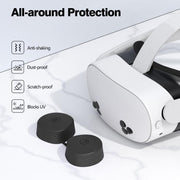 For Meta Quest 3S / Quest 2 VR Lens TPU Protective Cover(Matte Pink)