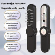 Hair Oil Applicator Roller Ball Red / Blue Light Electric Massage Comb Hair Regrowth Conductive Comb(Black)