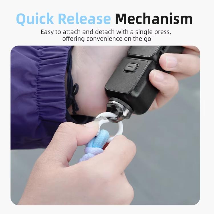 BRDRC Sport Camera Lanyard With 1/4 Inch Screw Anti-Lost Crossbody Lanyard(Yellow Rope White Knot) - Camera Strap by BRDRC | Online Shopping South Africa | PMc TechLife | Buy Now Pay Later Mobicred