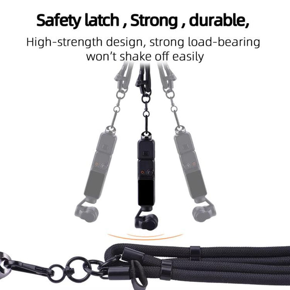 BRDRC Sport Camera Lanyard With 1/4 inch Screw Anti-Lost Crossbody Rope Accessory(Blue)
