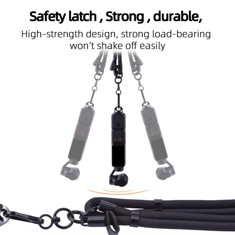 BRDRC Sport Camera Lanyard With 1/4 inch Screw Anti-Lost Crossbody Rope Accessory(Blue)