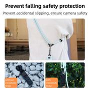 BRDRC Sport Camera Lanyard With 1/4 inch Screw Anti-Lost Crossbody Rope Accessory(Blue)