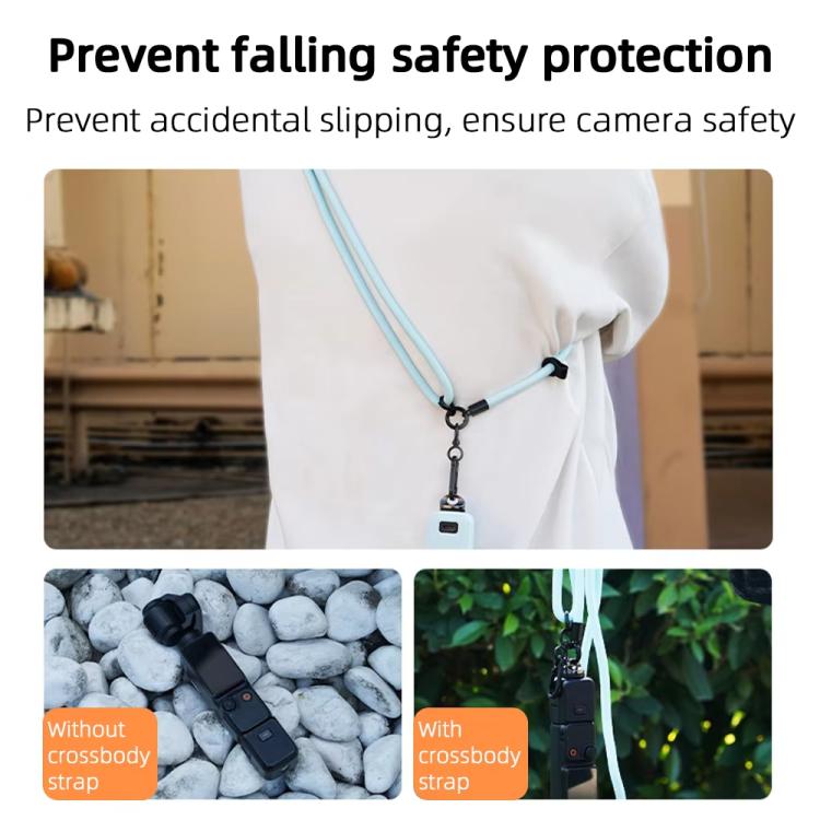 BRDRC Sport Camera Lanyard With 1/4 inch Screw Anti-Lost Crossbody Rope Accessory(Blue)