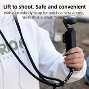 BRDRC Sport Camera Lanyard With 1/4 inch Screw Anti-Lost Crossbody Rope Accessory(Blue)
