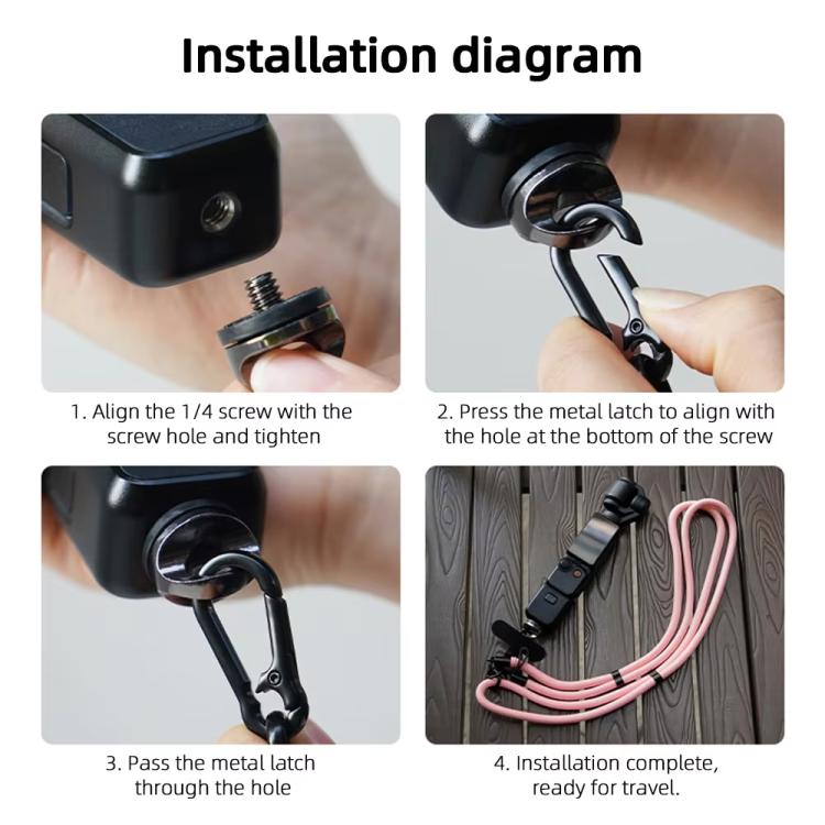 BRDRC Sport Camera Lanyard With 1/4 inch Screw Anti-Lost Crossbody Rope Accessory(Purple) - Camera Strap by BRDRC | Online Shopping South Africa | PMc TechLife | Buy Now Pay Later Mobicred