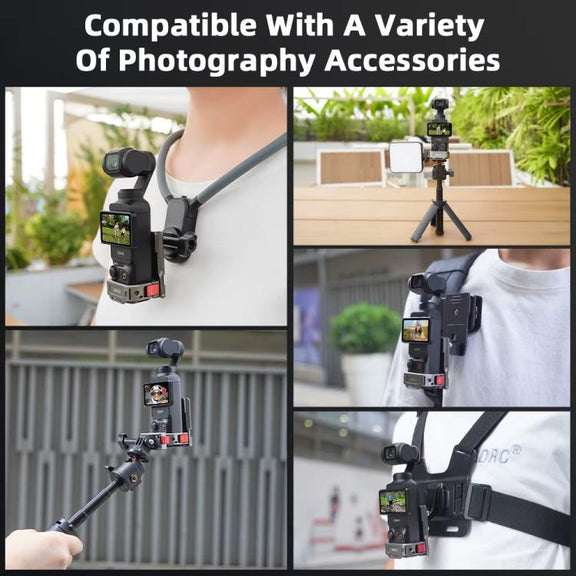 For DJI OSMO Pocket 3 BRDRC PO3005 Multi-functional Magnetic Base Expansion Back Clip Holder Adapter Bezel Accessory(Tarnish)
