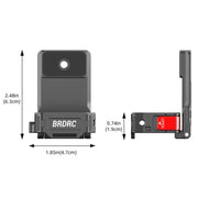 For DJI OSMO Pocket 3 BRDRC PO3005 Multi-functional Magnetic Base Expansion Back Clip Holder Adapter Bezel Accessory(Tarnish)