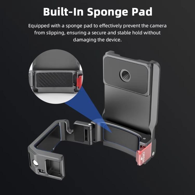 For DJI OSMO Pocket 3 BRDRC PO3005 Multi-functional Magnetic Base Expansion Back Clip Holder Adapter Bezel Accessory(Tarnish)