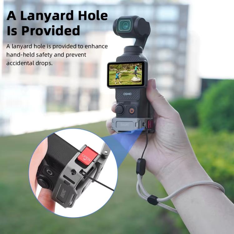 For DJI OSMO Pocket 3 BRDRC PO3005 Multi-functional Magnetic Base Expansion Back Clip Holder Adapter Bezel Accessory(Tarnish)