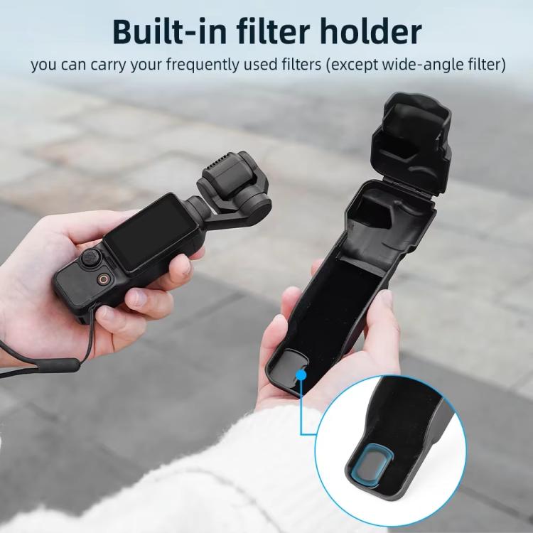 For DJI OSMO Pocket 3 BRDRC Lens Cap Camera Case Screen Protector Accessories(Black)