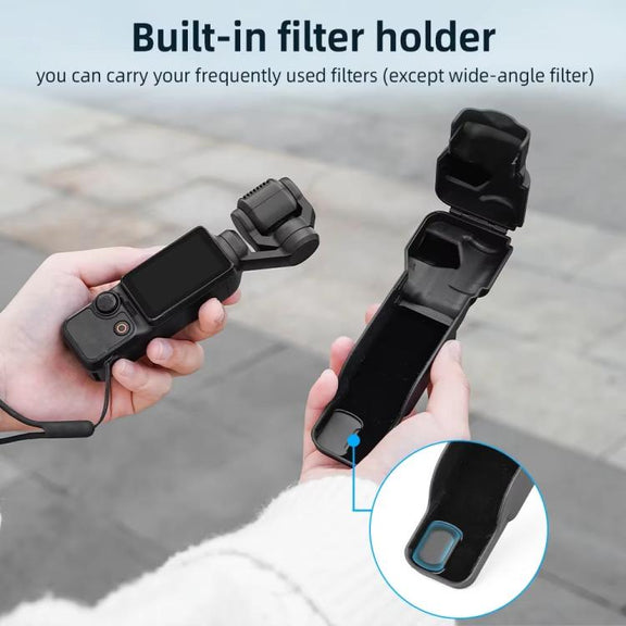 For DJI OSMO Pocket 3 BRDRC Lens Cap Camera Case Screen Protector Accessories(Pink)
