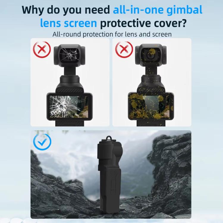 For DJI OSMO Pocket 3 BRDRC Lens Cap Camera Case Screen Protector Accessories(Pink) - free shipping - PMC TechLife - Order now!