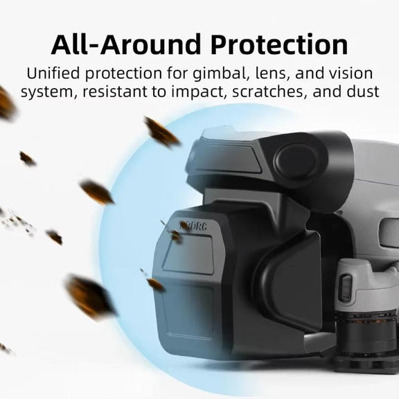 For DJI Air 3S BRDRC Lens Protective Cover Dustproof Anti-Knock Fixed Clip Gimbal Protector(Frosted Black)