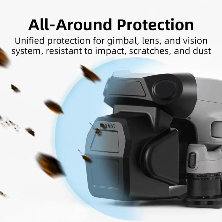 For DJI Air 3S BRDRC Lens Protective Cover Dustproof Anti-Knock Fixed Clip Gimbal Protector(Frosted Black)