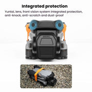 For DJI Air 3S BRDRC Lens Protective Cover Dustproof Anti-Knock Fixed Clip Gimbal Protector(Frosted Black)