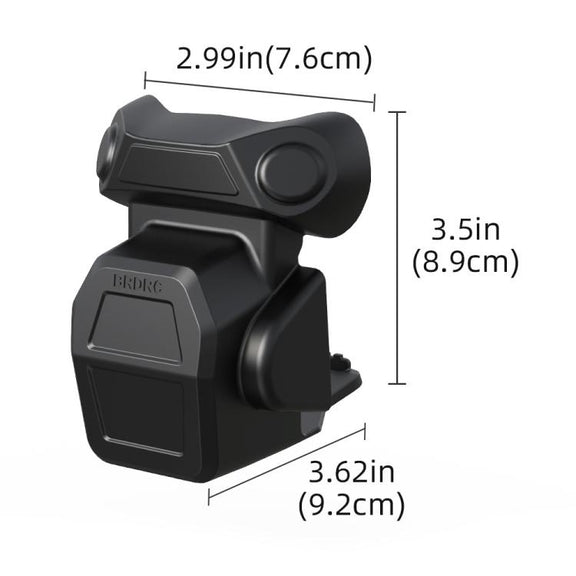 For DJI Air 3S BRDRC Lens Protective Cover Dustproof Anti-Knock Fixed Clip Gimbal Protector(Frosted Black)