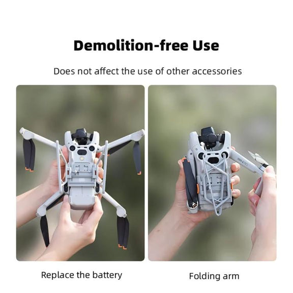 For DJI Mini 4 Pro BRDRC Booster Landing Gear Folding Strap Kickstand(Orange)