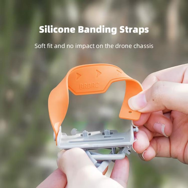 For DJI Mini 4 Pro BRDRC Booster Landing Gear Folding Strap Kickstand(Orange)