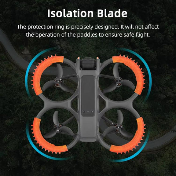 For DJI Avata 2 BRDRC 4pcs Paddle Protection Bumper Rings(Black)
