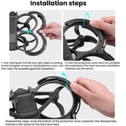 For DJI Avata 2 BRDRC Integrated Paddle Protector One-piece Bumper Ring(Black)