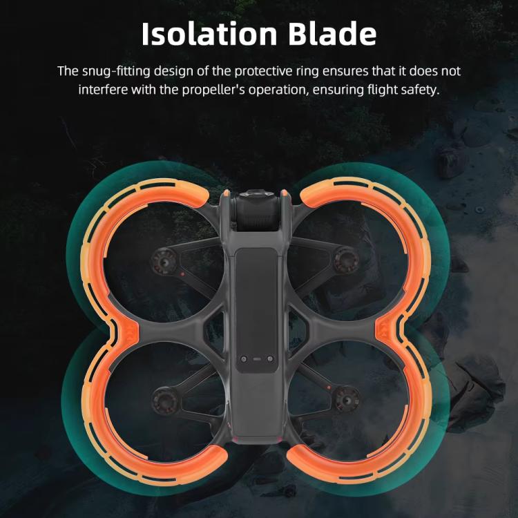 For DJI Avata 2 BRDRC Integrated Paddle Protector One-piece Bumper Ring(Black)