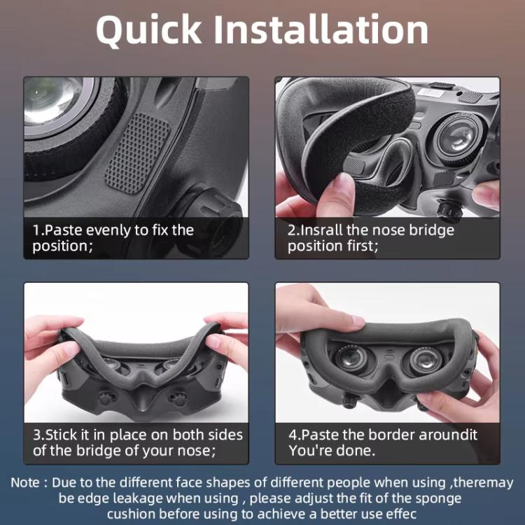 For DJI Avata Goggles 2 BRDRC Flying Glasses Protector Eyecups(Dark Gray)