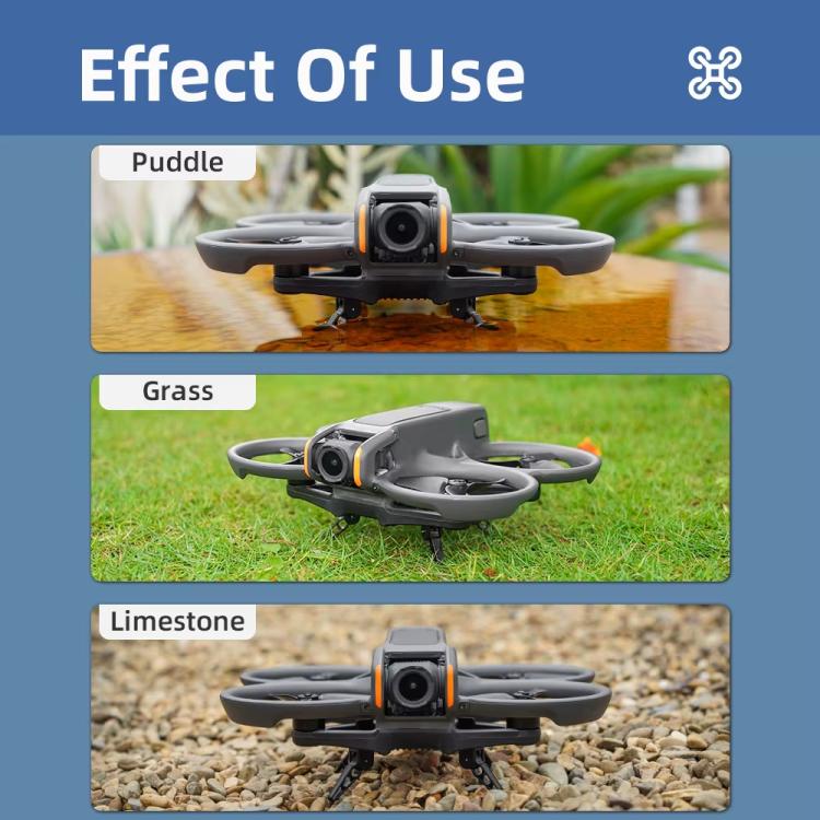 For DJI Avata 2 BRDRC Folding Height Enhanced Landing Gear Gimbal Protective Kickstand(Orange) - free shipping - PMC TechLife - Order now!