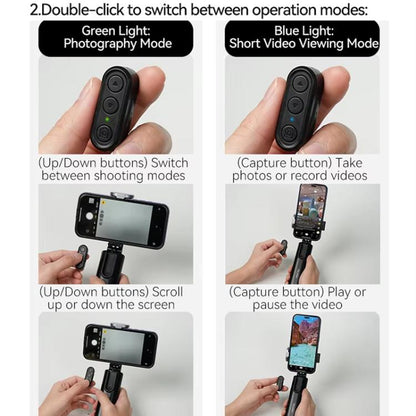 TELESIN P1-HSS-01 Clip Version 3 In 1 Cell Phone Holder Portable Desktop Fixed Bluetooth Remote Control Shooting Support Bracket - free shipping - PMC Jewellery - Order now!