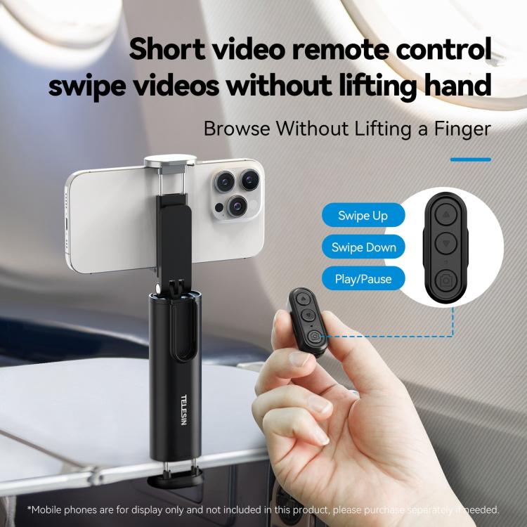 TELESIN P1-HSS-01 Clip Version 3 In 1 Cell Phone Holder Portable Desktop Fixed Bluetooth Remote Control Shooting Support Bracket - free shipping - PMC Jewellery - Order now!