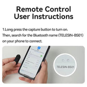 TELESIN P1-HSS-02 Magnet Version Remote Control Travel Photo Cell Phone Holder Desktop Fixed Lazy Magnetic Holder