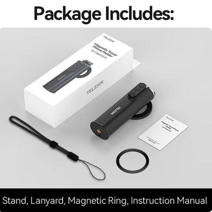 TELESIN P1-HSS-02 Magnet Version Remote Control Travel Photo Cell Phone Holder Desktop Fixed Lazy Magnetic Holder - Desktop Holder by TELESIN | Online Shopping South Africa | PMC Jewellery | Buy Now Pay Later Mobicred
