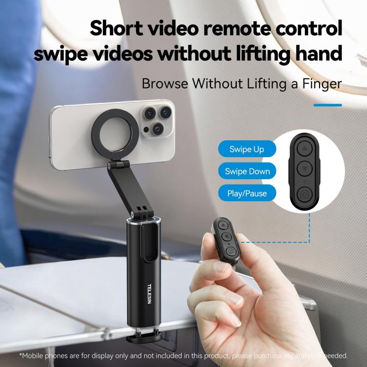 TELESIN P1-HSS-02 Magnet Version Remote Control Travel Photo Cell Phone Holder Desktop Fixed Lazy Magnetic Holder - Desktop Holder by TELESIN | Online Shopping South Africa | PMc TechLife | Buy Now Pay Later Mobicred