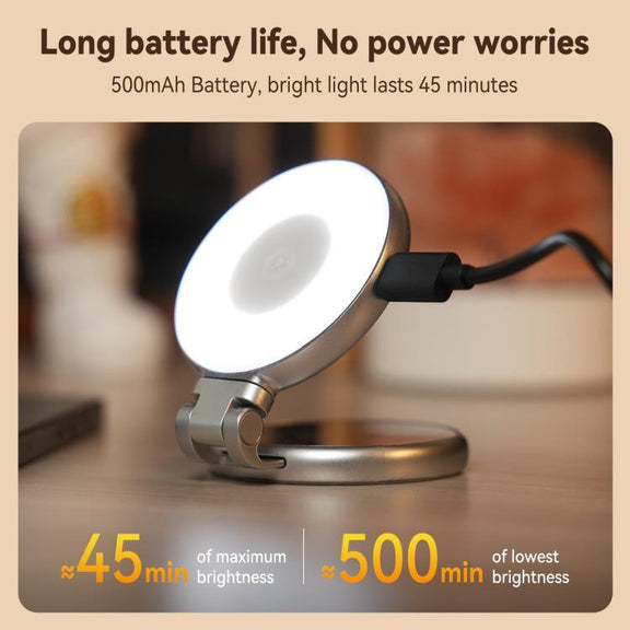 TELESIN S5-BGD-01 Mini Phone Magnetic Beauty Replacement Light Tri-color Temperature Portable Selfie Mirror Rotating Stretching Pocket Lamp