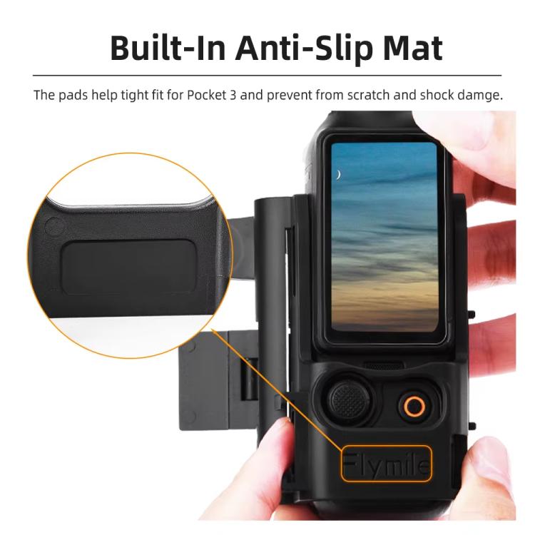 4pcs /Set For DJI Osmo Pocket 3 Flymile Magnetic Bracket Fixed Base Back Clip Adapter Bezel Accessories