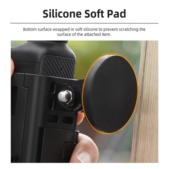 4pcs /Set For DJI Osmo Pocket 3 Flymile Magnetic Bracket Fixed Base Back Clip Adapter Bezel Accessories