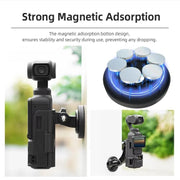 4pcs /Set For DJI Osmo Pocket 3 Flymile Magnetic Bracket Fixed Base Back Clip Adapter Bezel Accessories