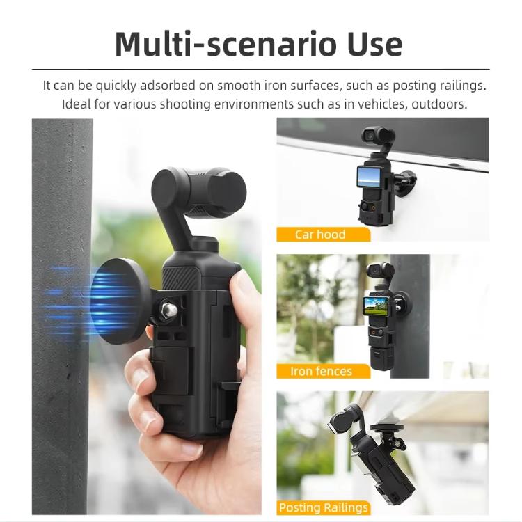 4pcs /Set For DJI Osmo Pocket 3 Flymile Magnetic Bracket Fixed Base Back Clip Adapter Bezel Accessories