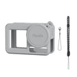 For DJI Osmo Action 3 / 4 / 5 Pro Flymile Silicone Cover Sport Camera Lens Drop Cases(Gray) - free shipping - PMC TechLife - Order now!